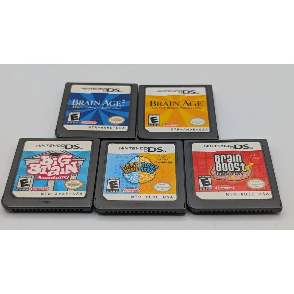 Nintendo DS Brain And Mind Based Games Mixed Lot of 5 Cartridges Only